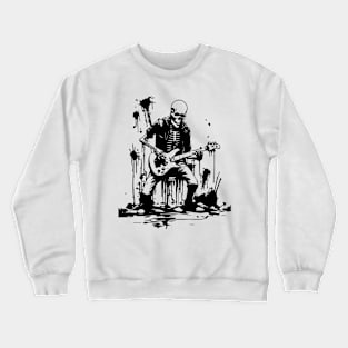 skeleton rock n roll Crewneck Sweatshirt